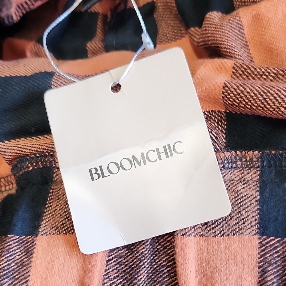 Nwt BloomChic Checkered Orange and Black Bottoms